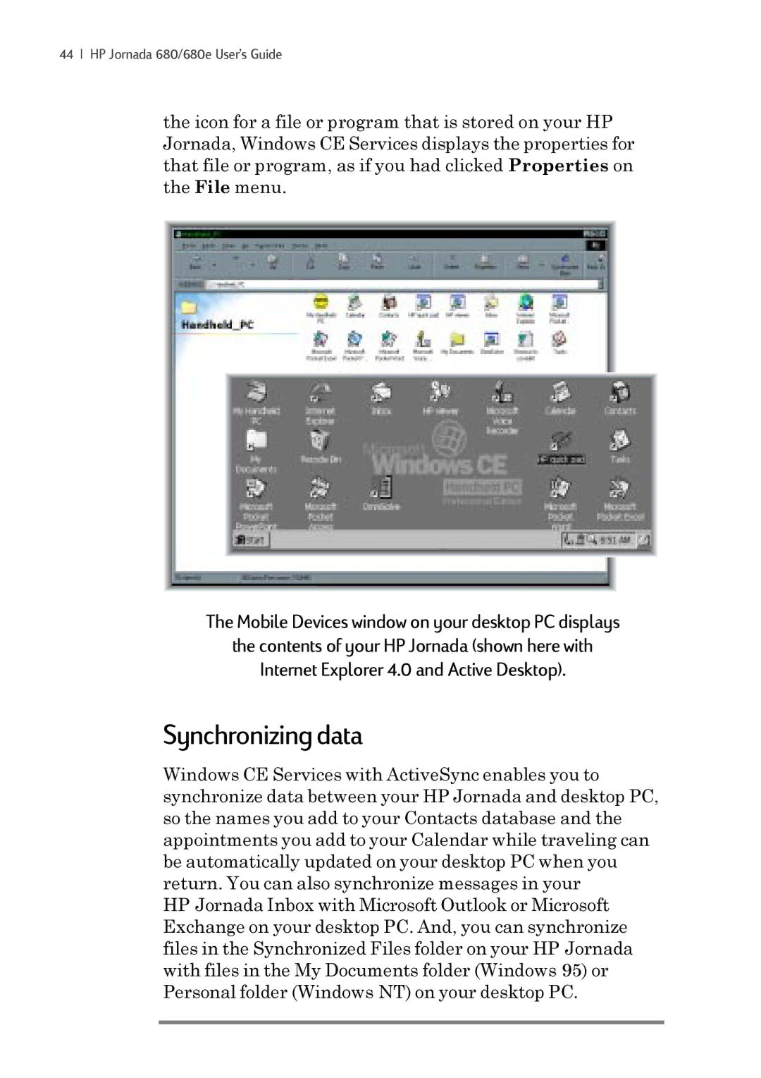 iSimple 680/680e manual Synchronizing data 