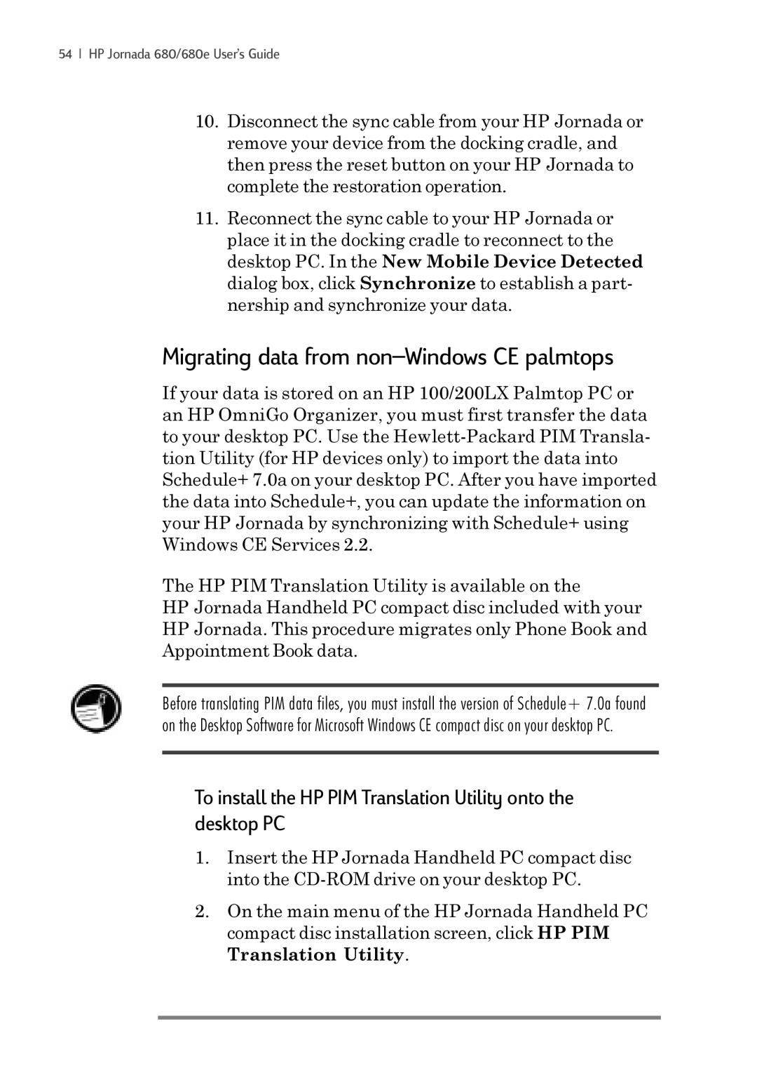 iSimple 680/680e manual Migrating data from non-Windows CE palmtops 