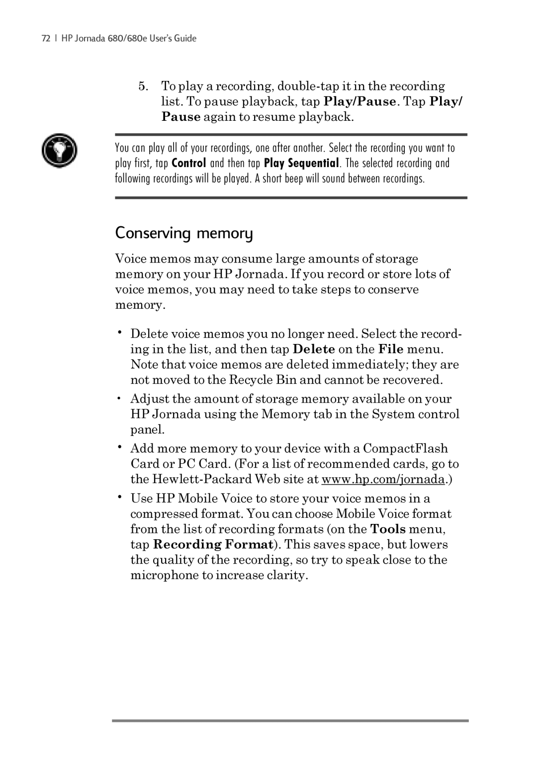 iSimple 680/680e manual Conserving memory 