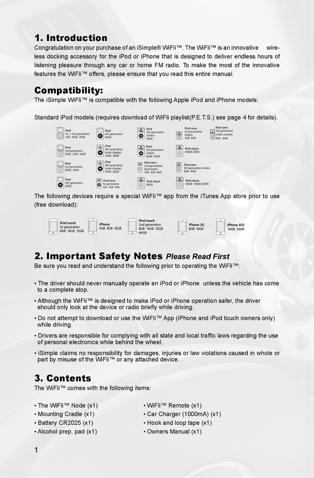 iSimple IS713 manual Compatibility, Important Safety Notes Please Read First 