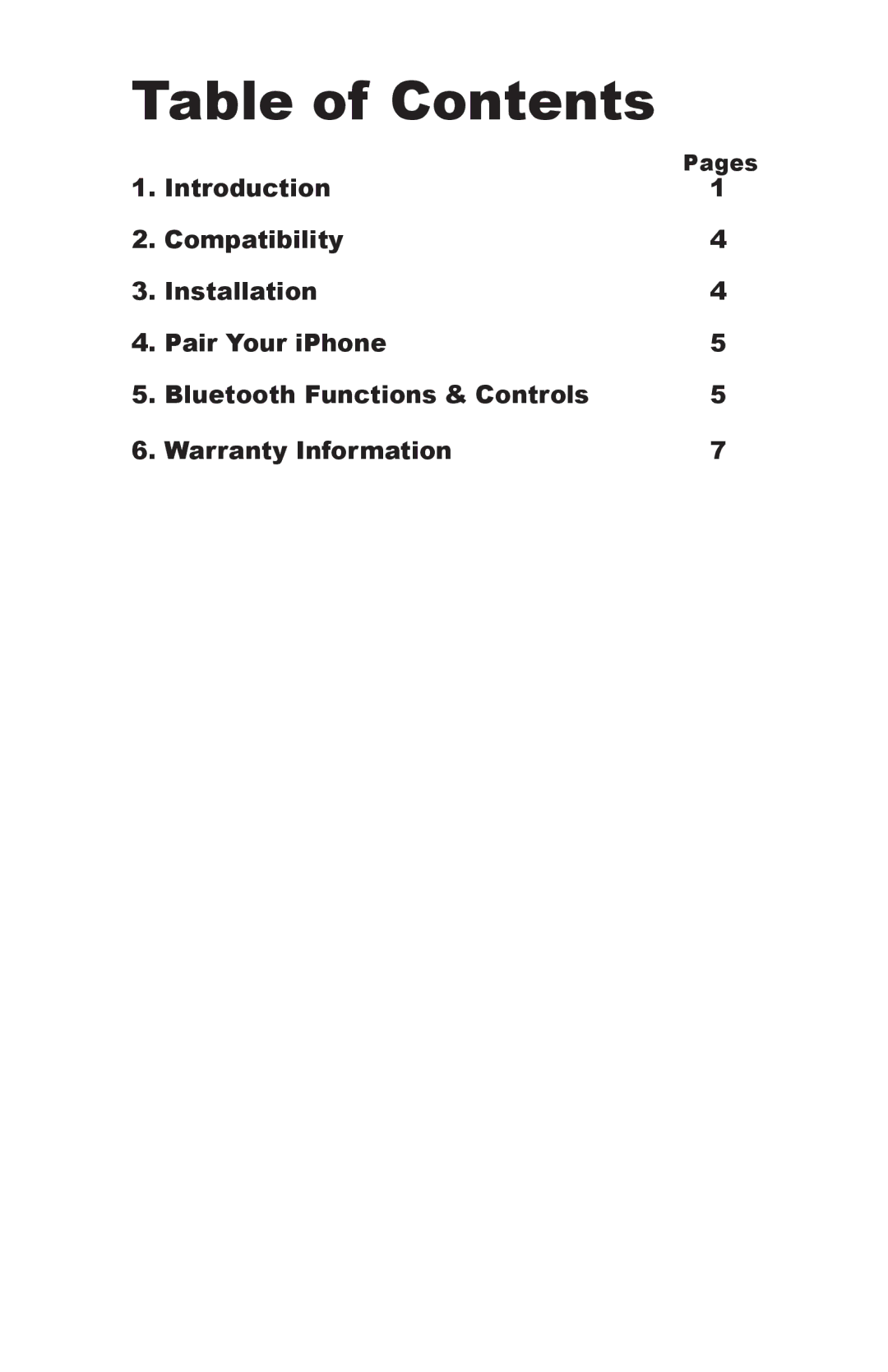 iSimple ISBT21 owner manual Table of Contents 