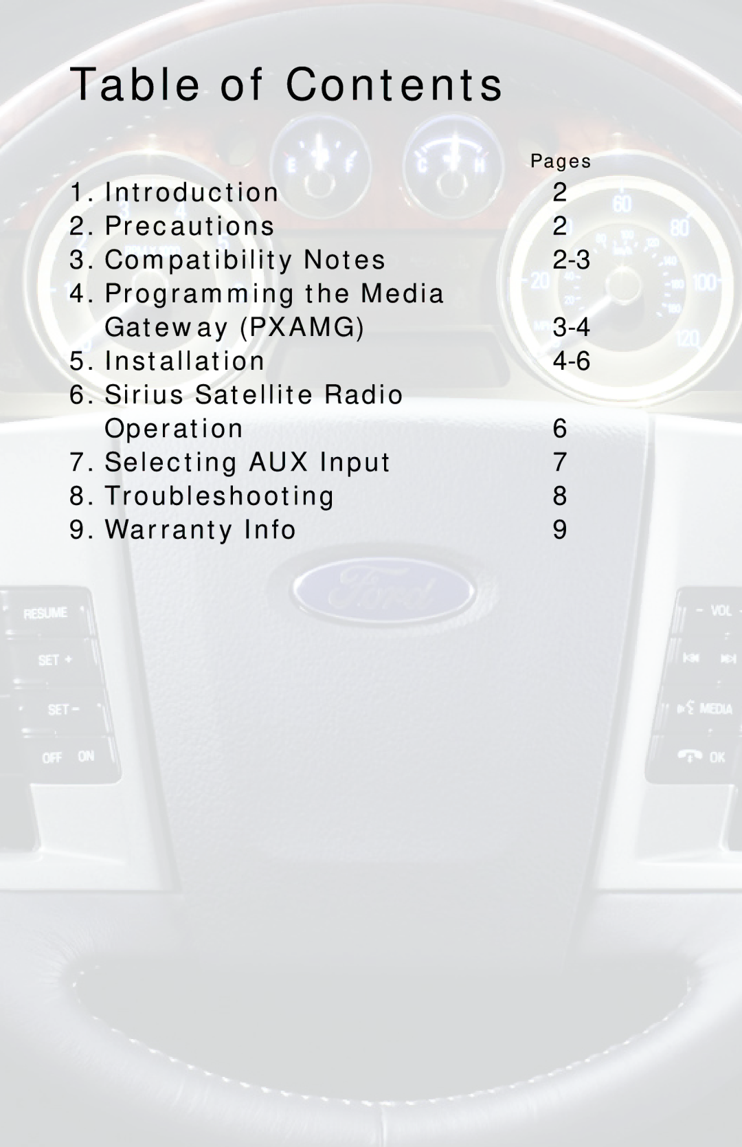 iSimple ISFD11 owner manual Table of Contents 