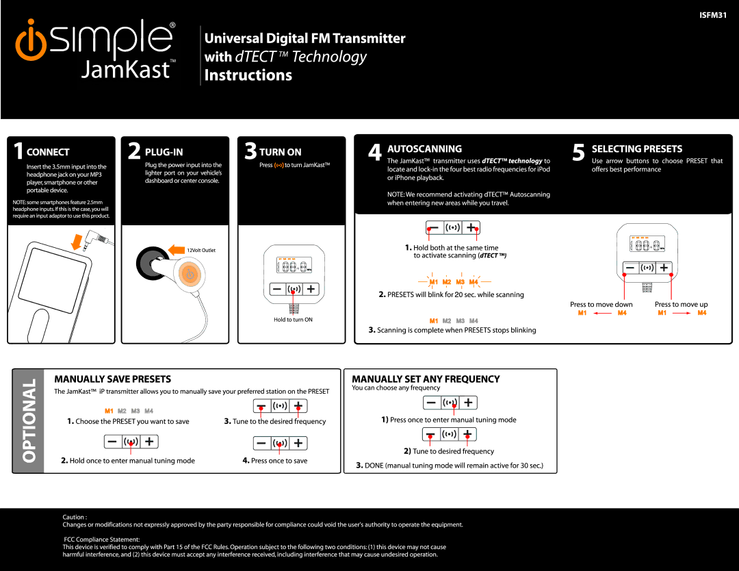 iSimple ISFM31 manual 