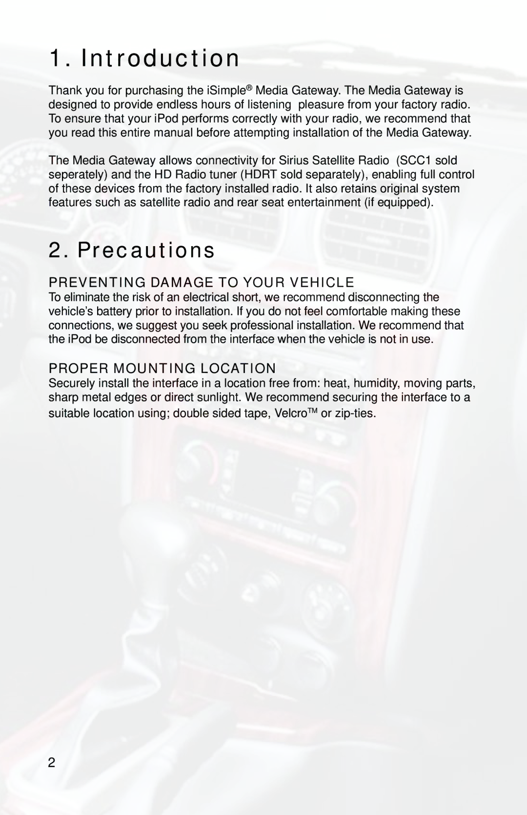 iSimple ISGM11, PGHGM5 owner manual Introduction, Precautions 