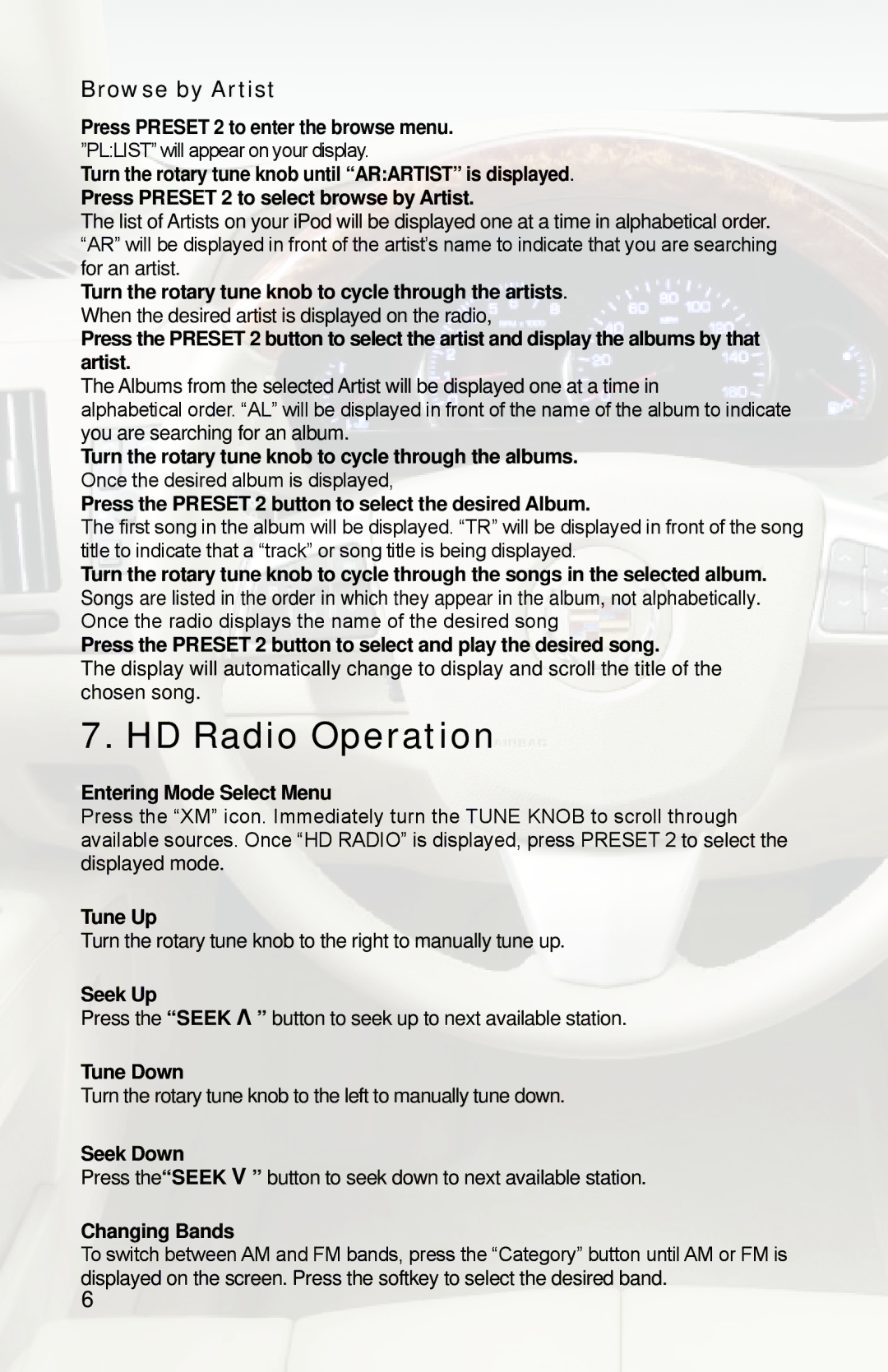 iSimple PGHGM4 owner manual HD Radio Operation 