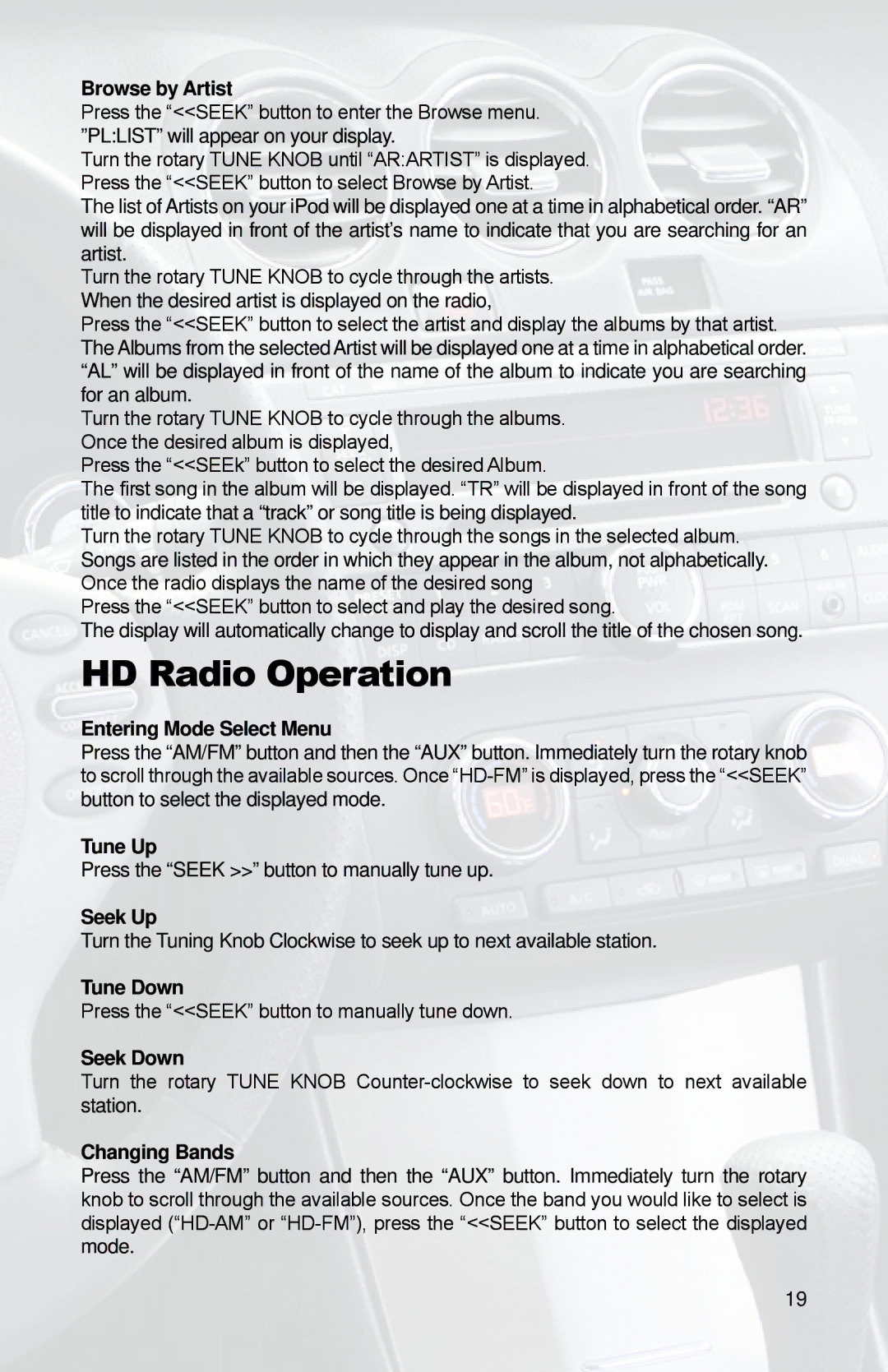 iSimple PGHNI2 owner manual HD Radio Operation 