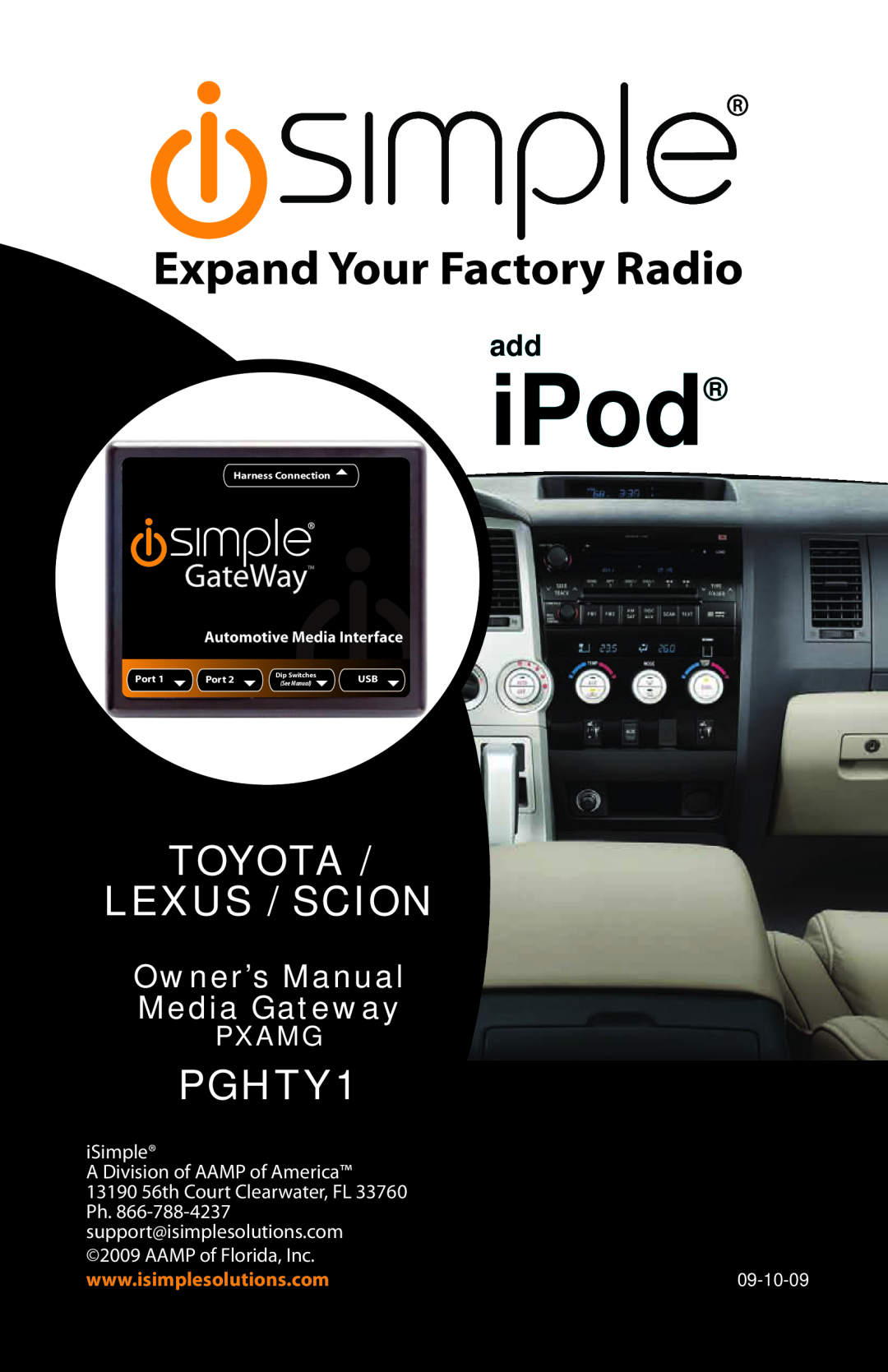 iSimple PGHTY1 owner manual iPod, Expand Your Factory Radio, TOYOTAOwner’s LEXUSManual/ SCION, iSimple, iSimple 
