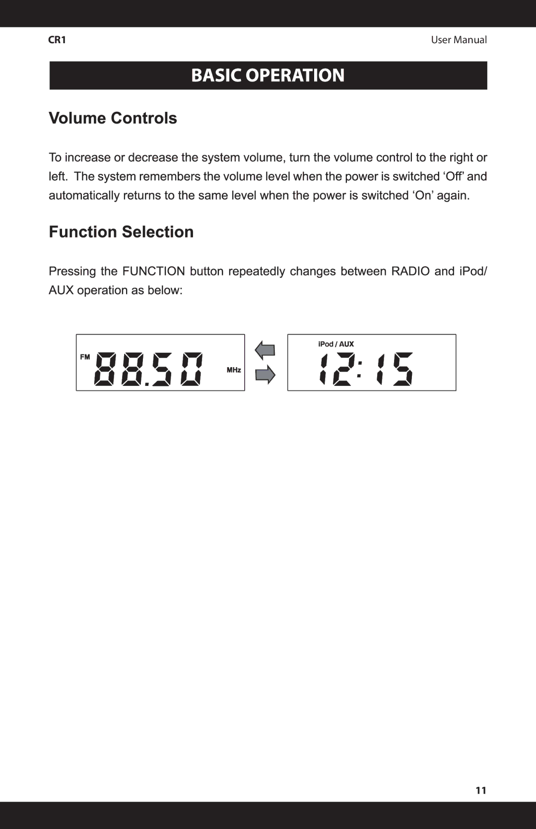 iSymphony CR1 manual 