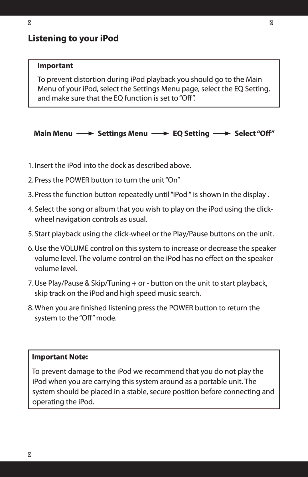 iSymphony CR1 manual 