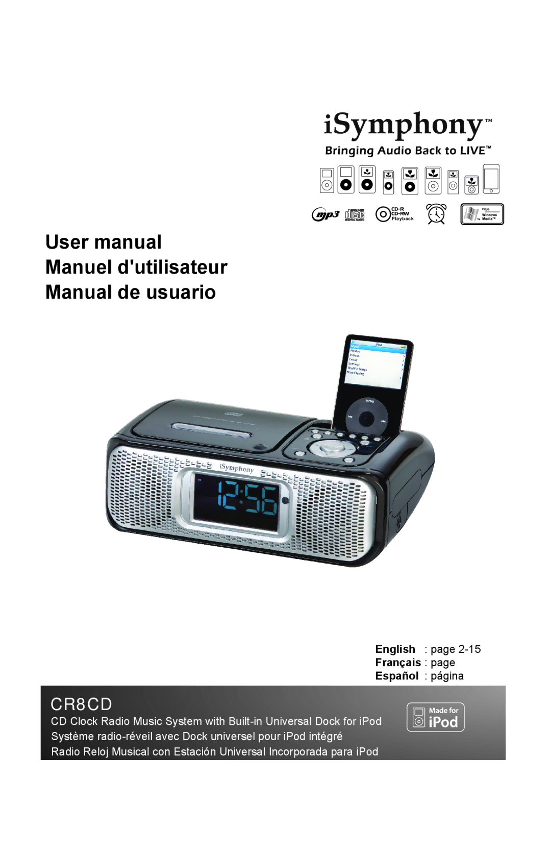 iSymphony CR8CD user manual 