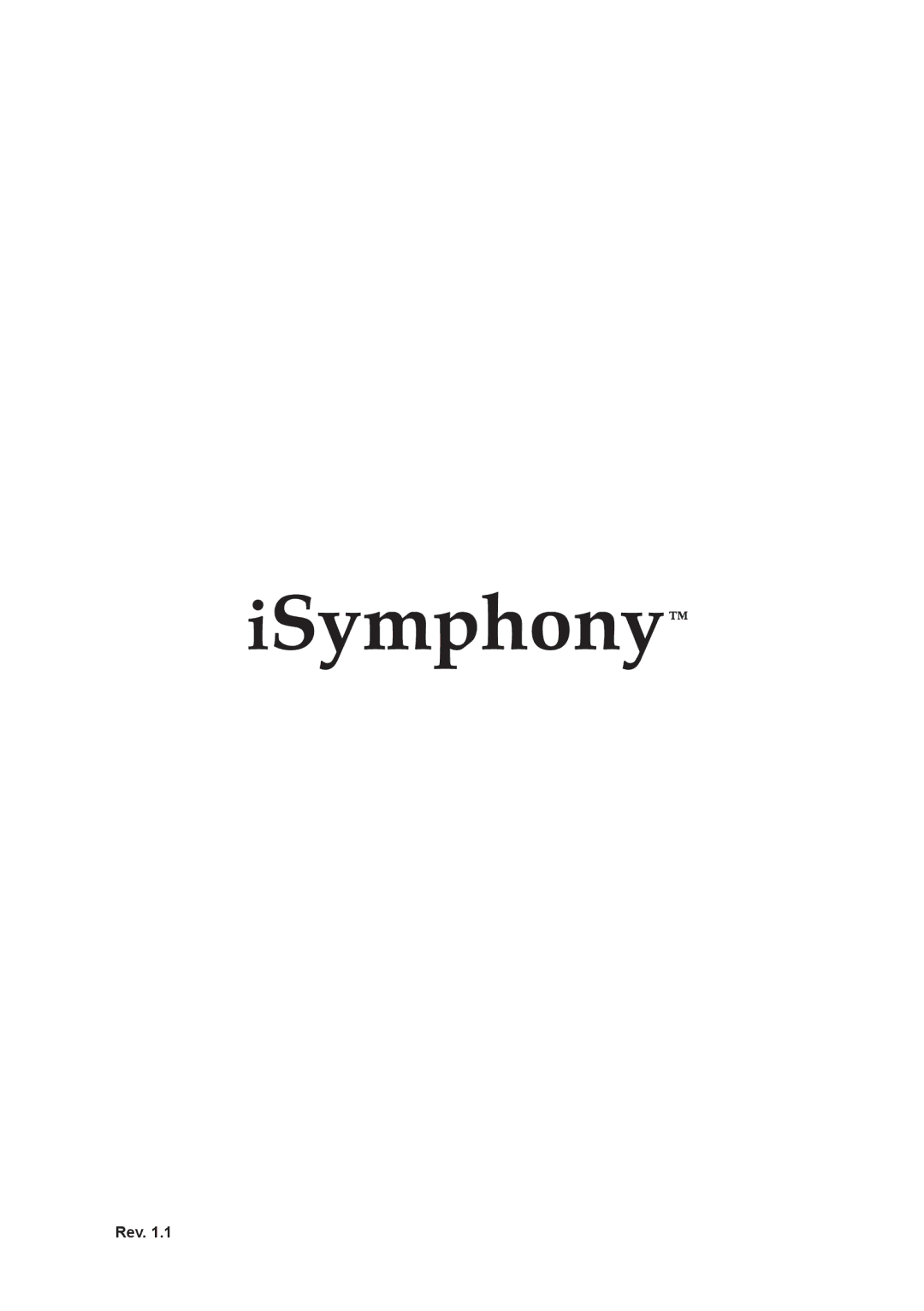 iSymphony CR8CD user manual Rev 