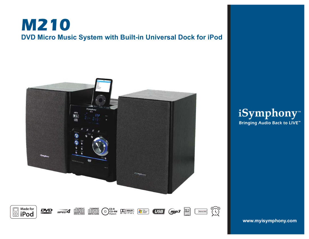 iSymphony M210 dimensions 