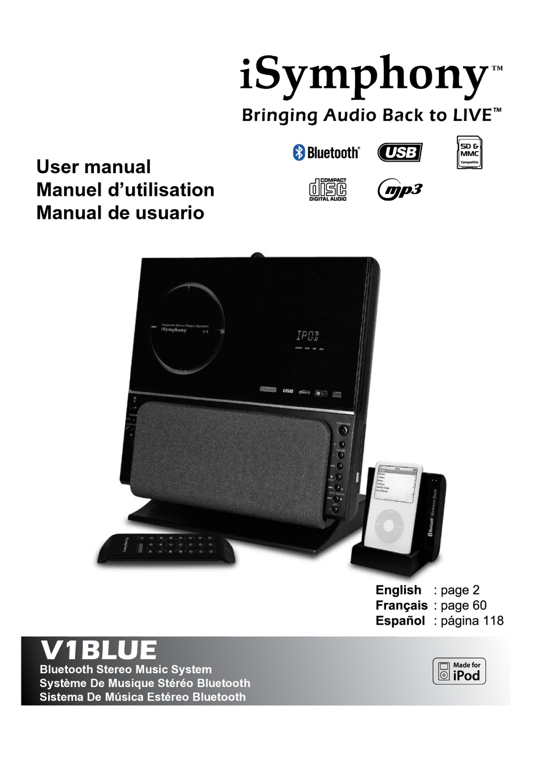 iSymphony V1BLUE user manual 