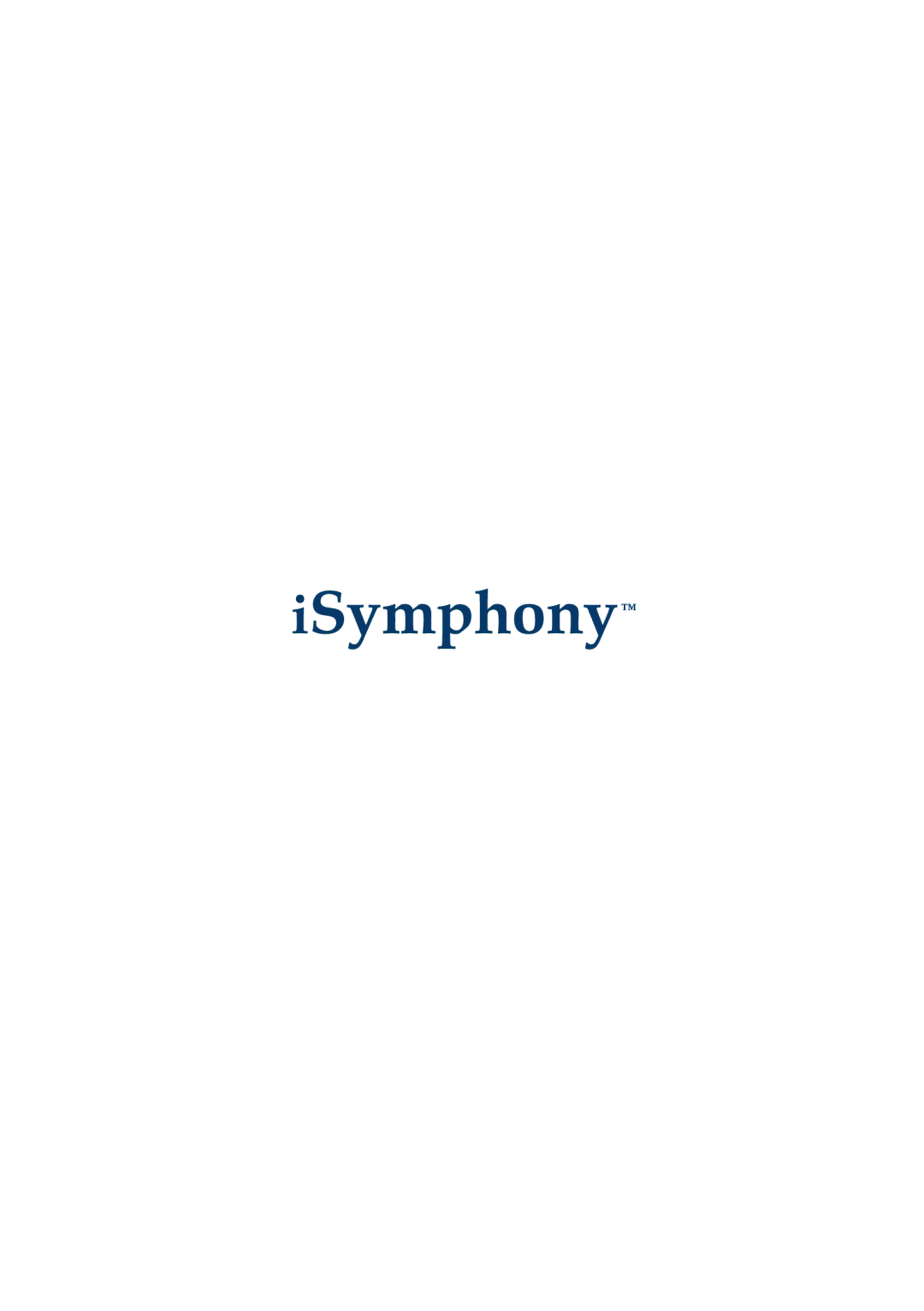 iSymphony V1BLUE user manual 