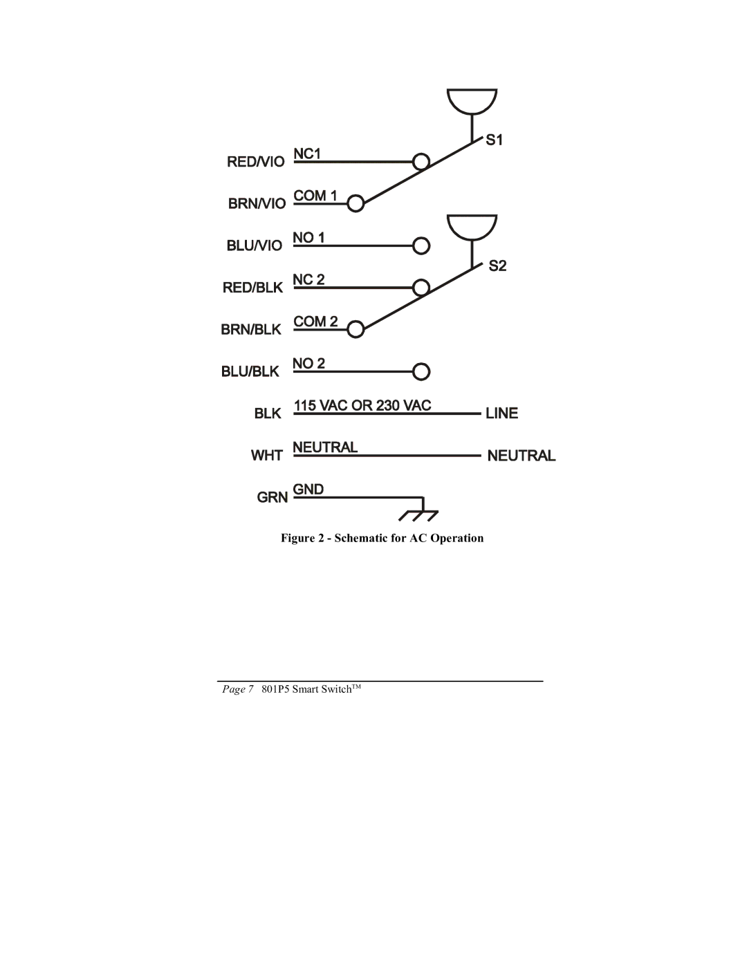 ITT 801P5 operation manual Schematic for AC Operation 