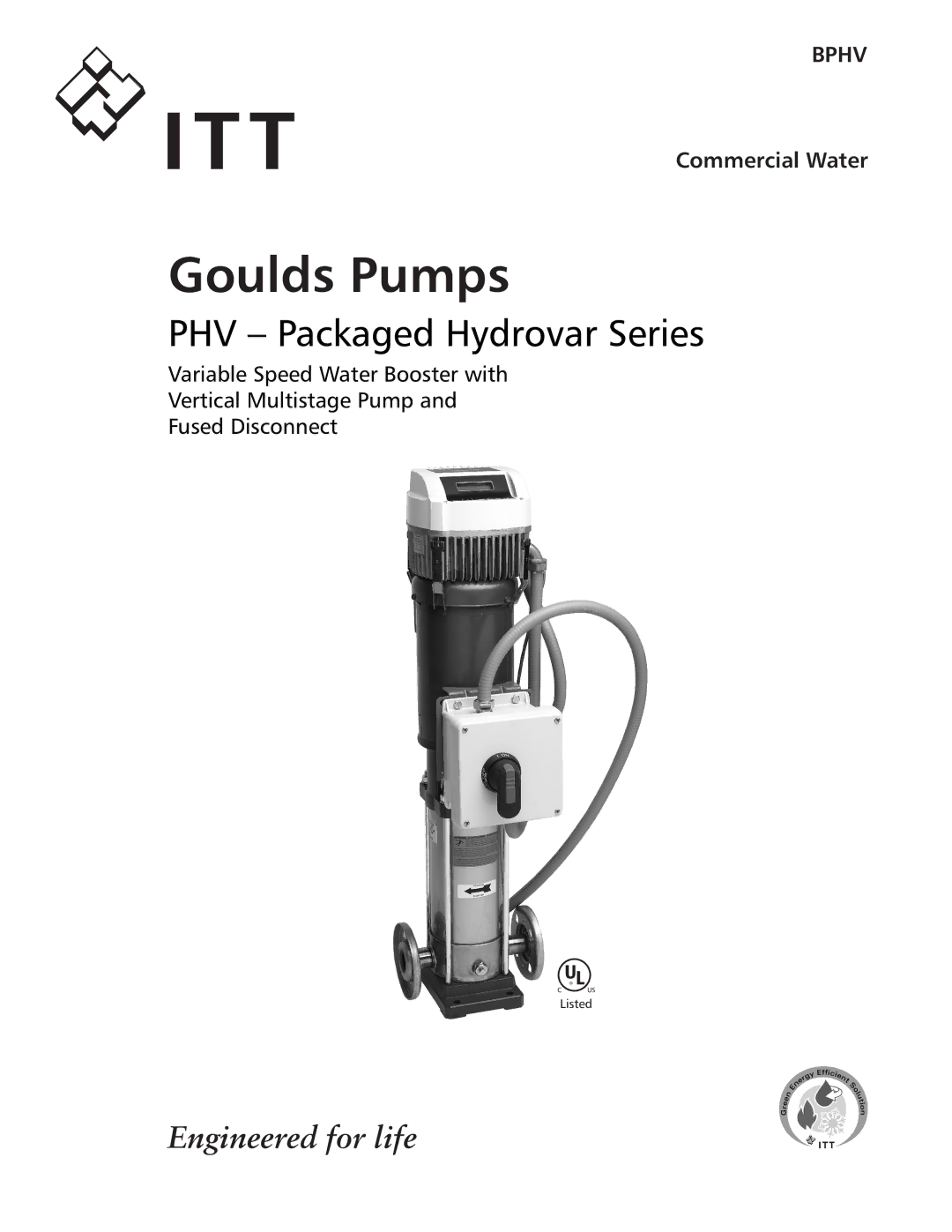 ITT BPHV manual Goulds Pumps 