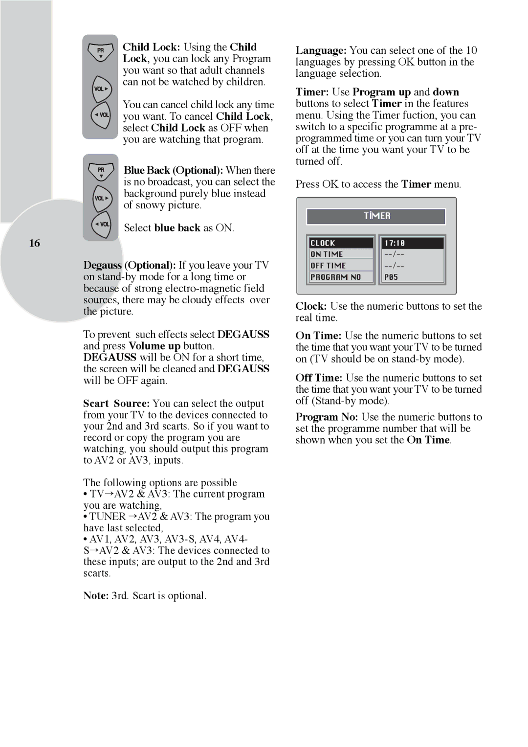 ITT CTV 29-100 ST operating instructions Select blue back as on 