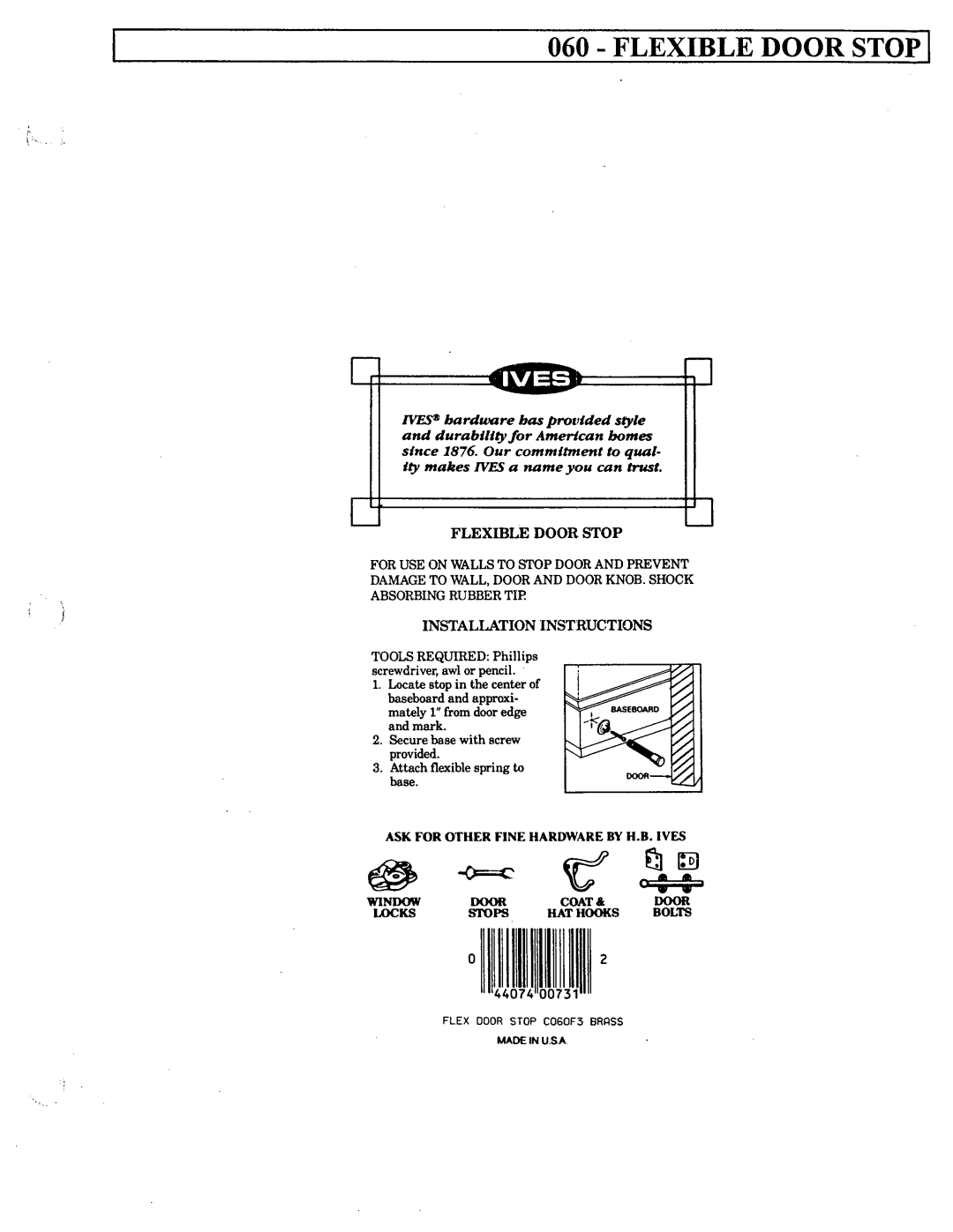 Ives 060 manual 
