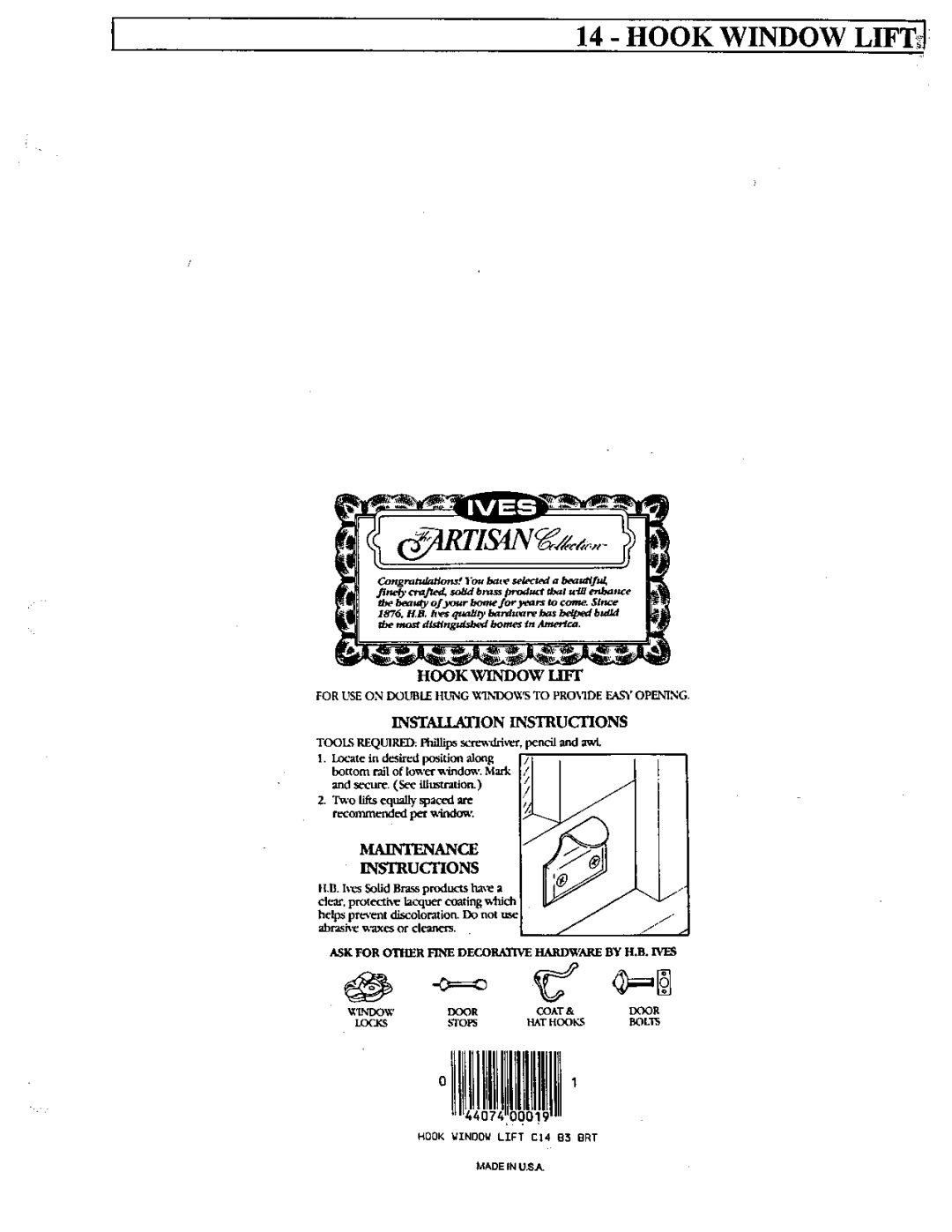 Ives 14 manual 
