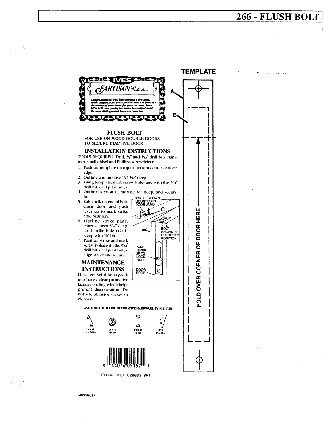 Ives 266 manual 