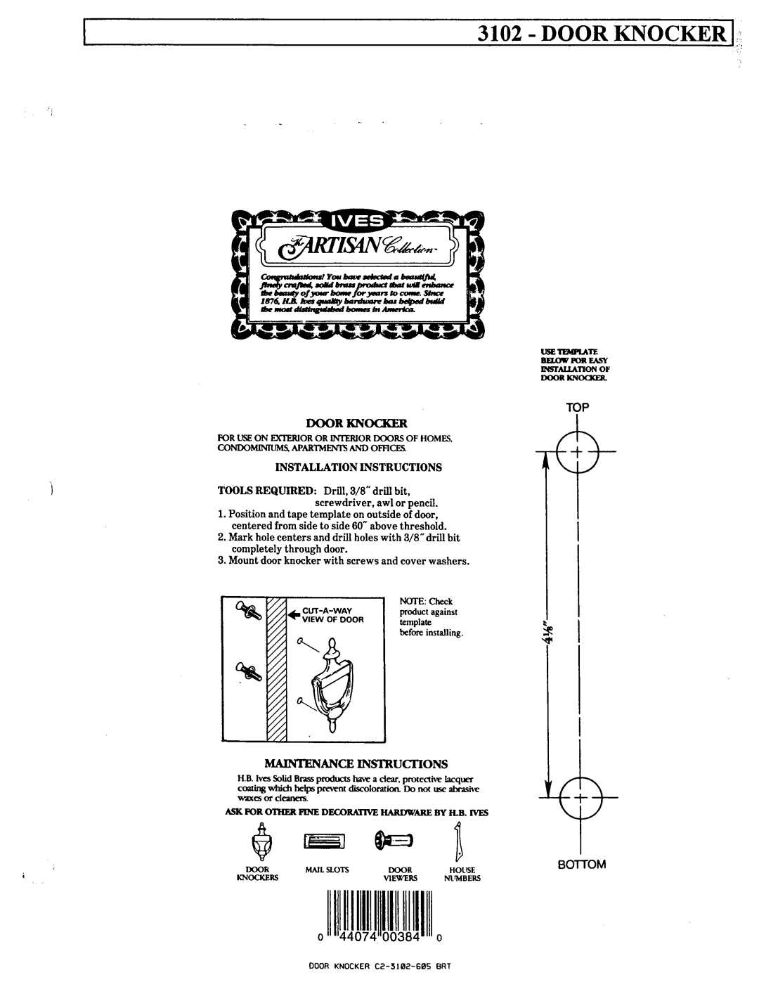 Ives 3102 manual 