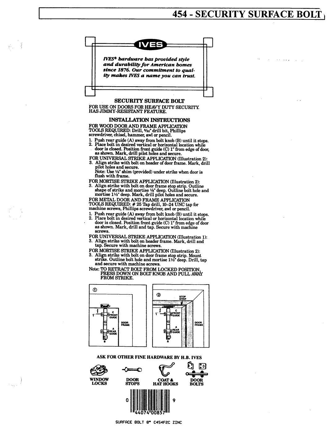 Ives 454 manual 