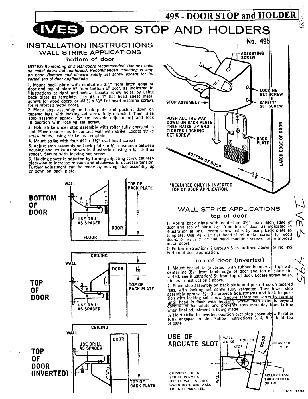 Ives 495 manual 