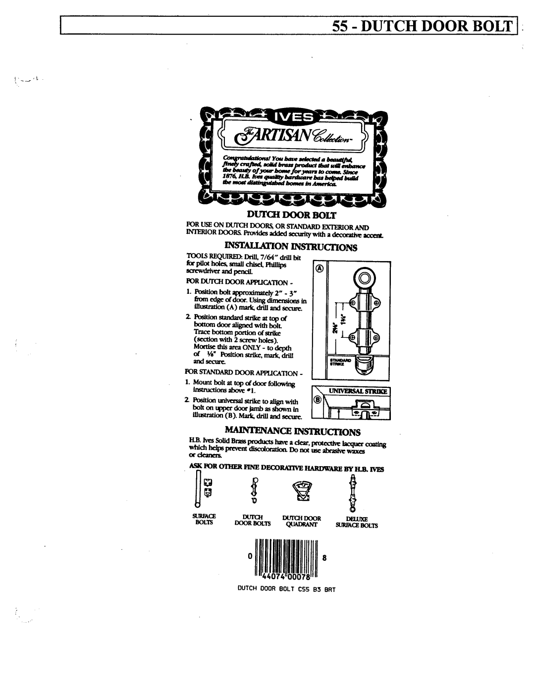 Ives 55 manual 