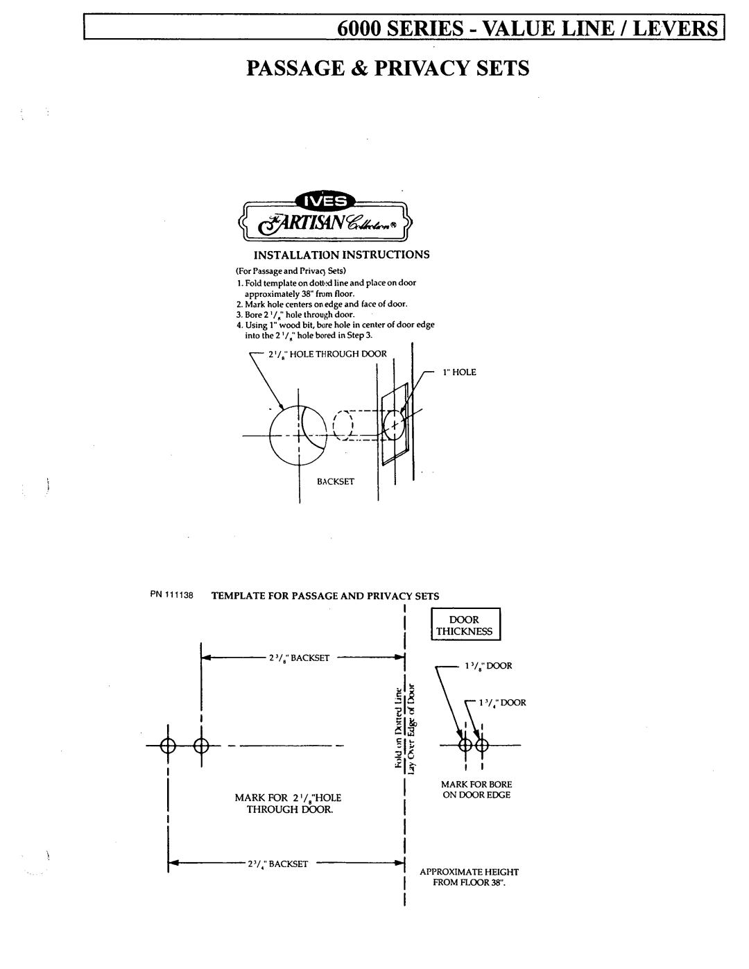 Ives 6000 manual 