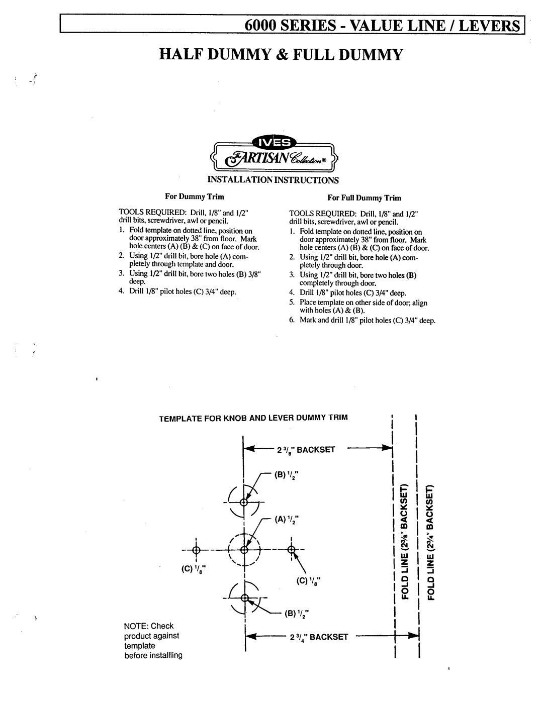 Ives 6000 manual 