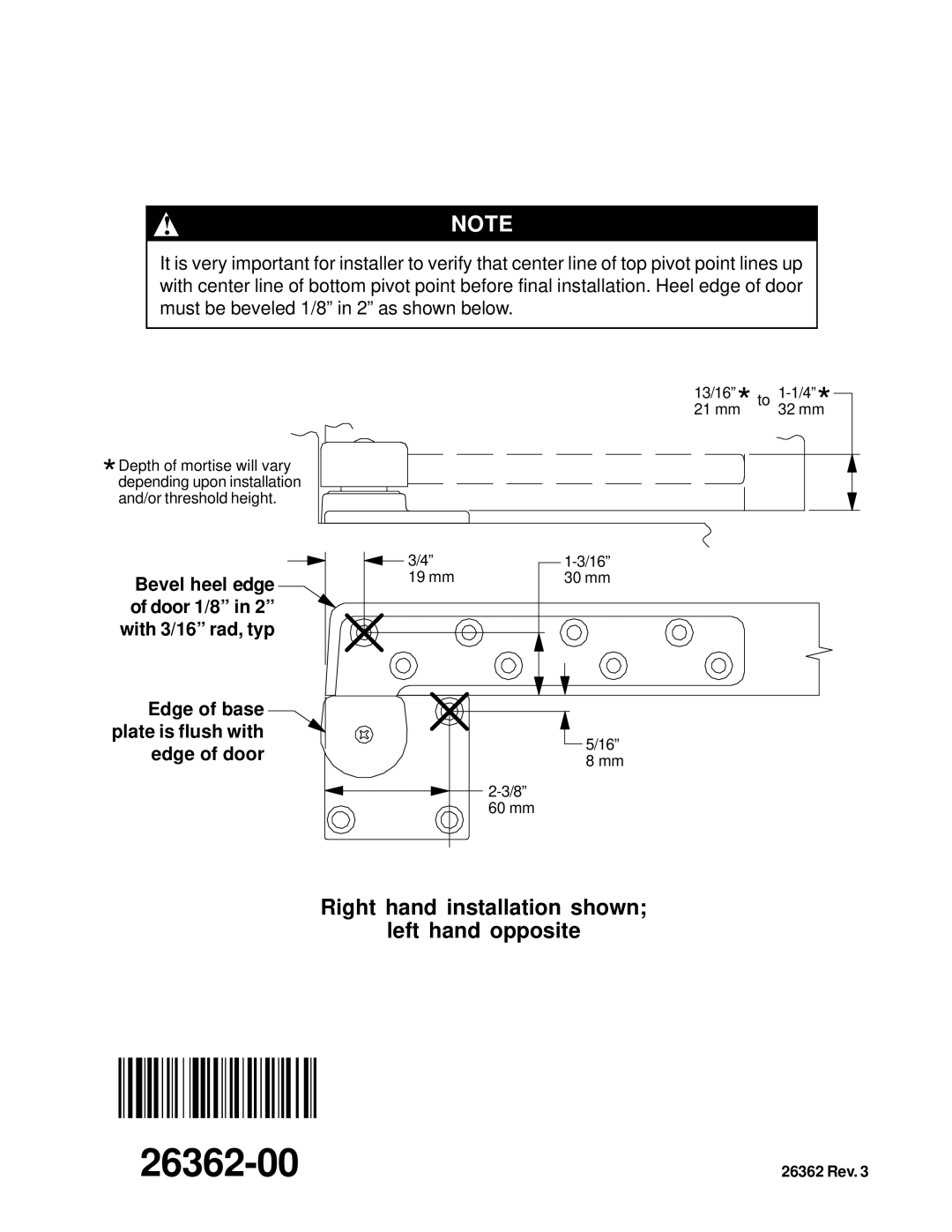 Ives 7230F installation instructions 26362-00 