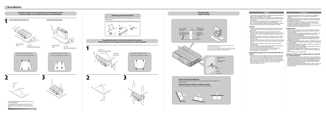 J. A. Henckels CDX-P676 manual Installation 