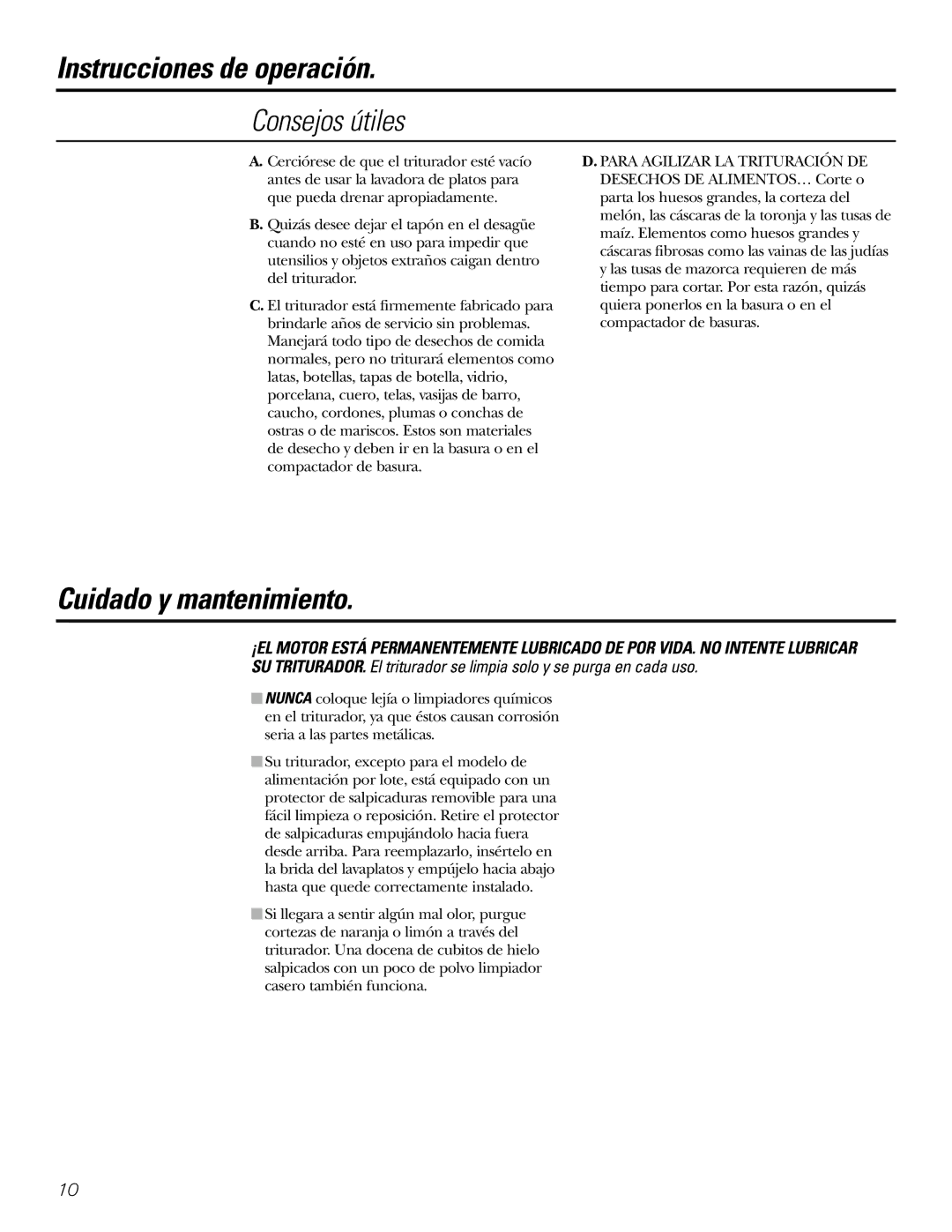 J. A. Henckels GFC520, GFC720, GFC1020, GFC530, GFC320, GFB760 manual Consejos útiles, Cuidado y mantenimiento 