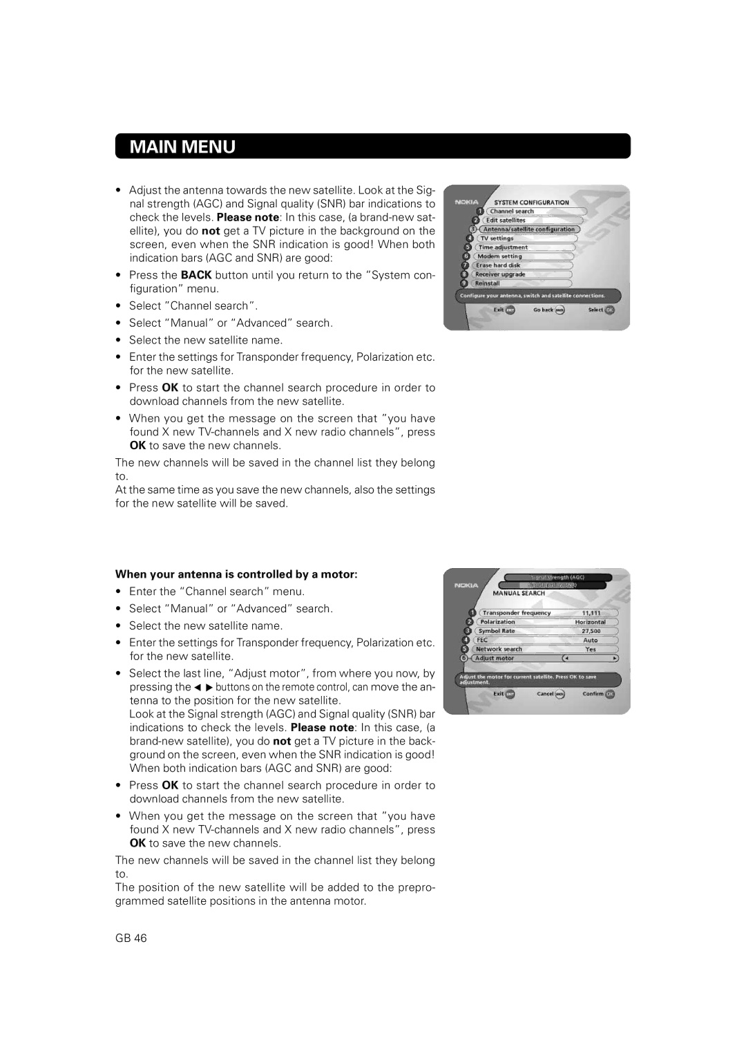 JA Audio 9902S manual When your antenna is controlled by a motor 