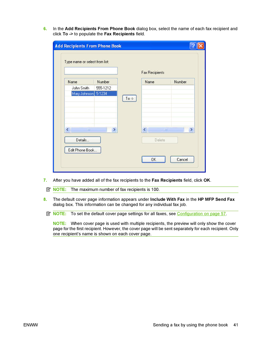 Jabra 300 manual Sending a fax by using the phone book 