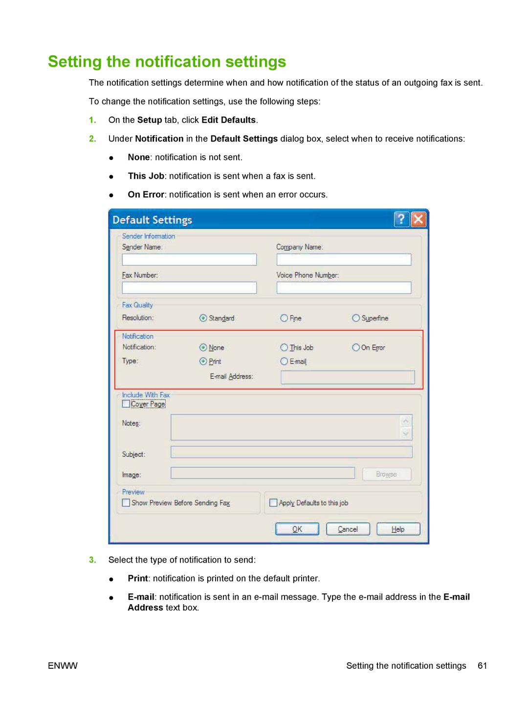 Jabra 300 manual Setting the notification settings 