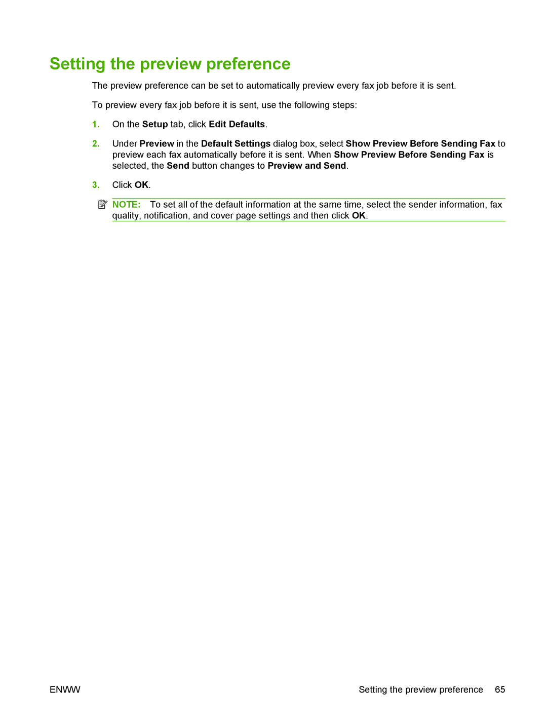 Jabra 300 manual Setting the preview preference 