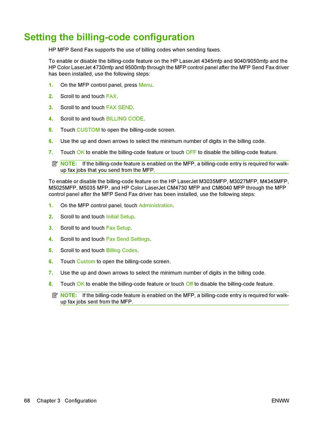 Jabra 300 manual Setting the billing-code configuration 