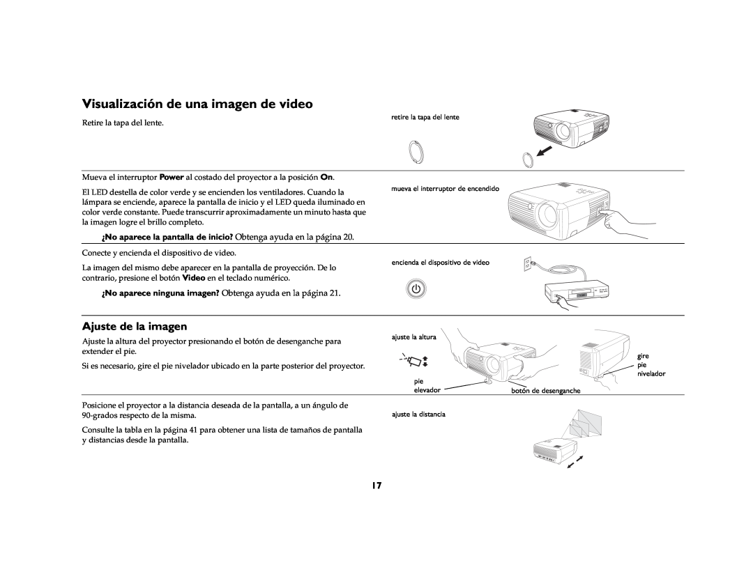 Jabra 4800 manual Visualización de una imagen de video, Ajuste de la imagen 
