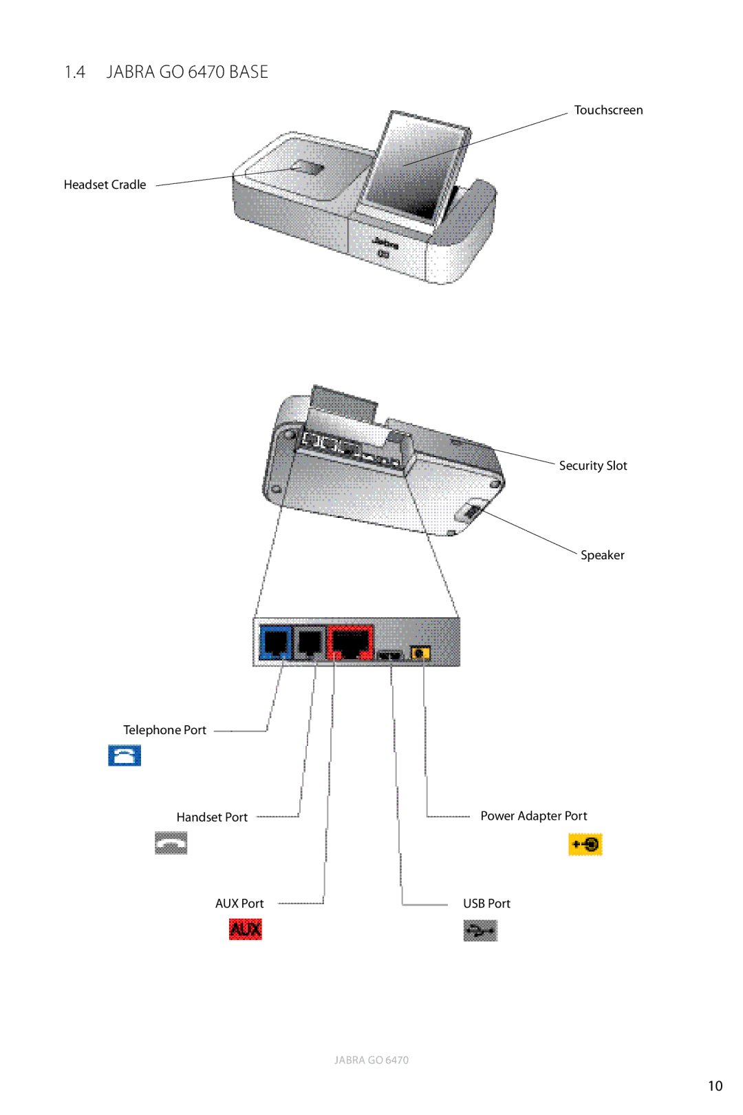 Jabra user manual Jabra GO 6470 Base 