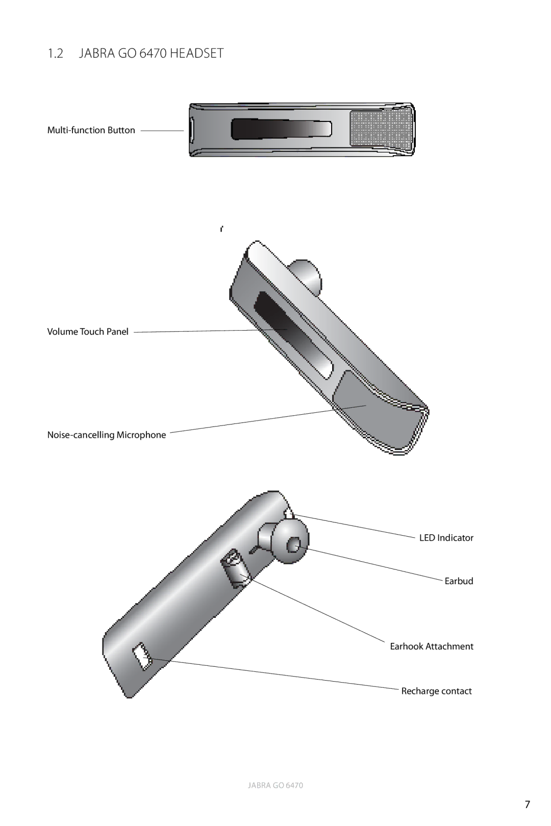 Jabra user manual Jabra GO 6470 Headset 