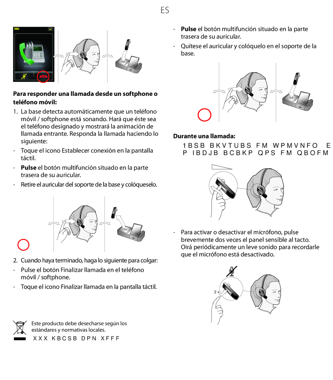 Jabra 6470 quick start Durante una llamada 