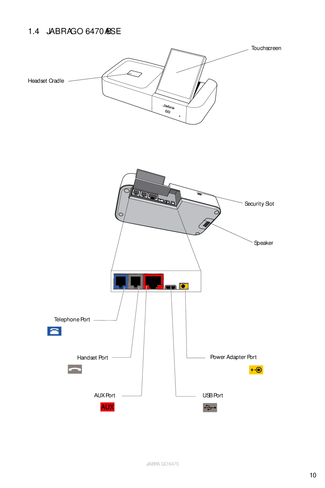 Jabra user manual Jabra GO 6470 Base 