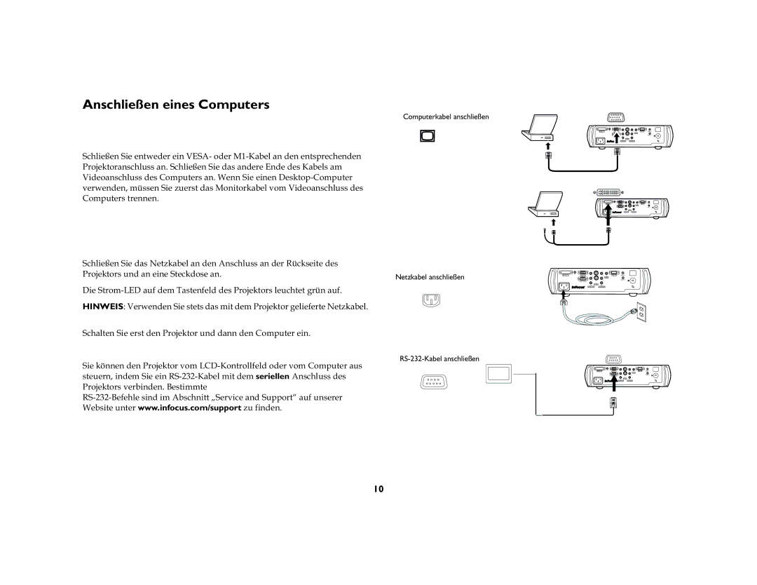 Jabra 7200 manual Anschließen eines Computers, 3URMHNWRUVXQGDQHLQH6WHFNGRVHDQ, 3URMHNWRUVYHUELQGHQ %HVWLPPWH 