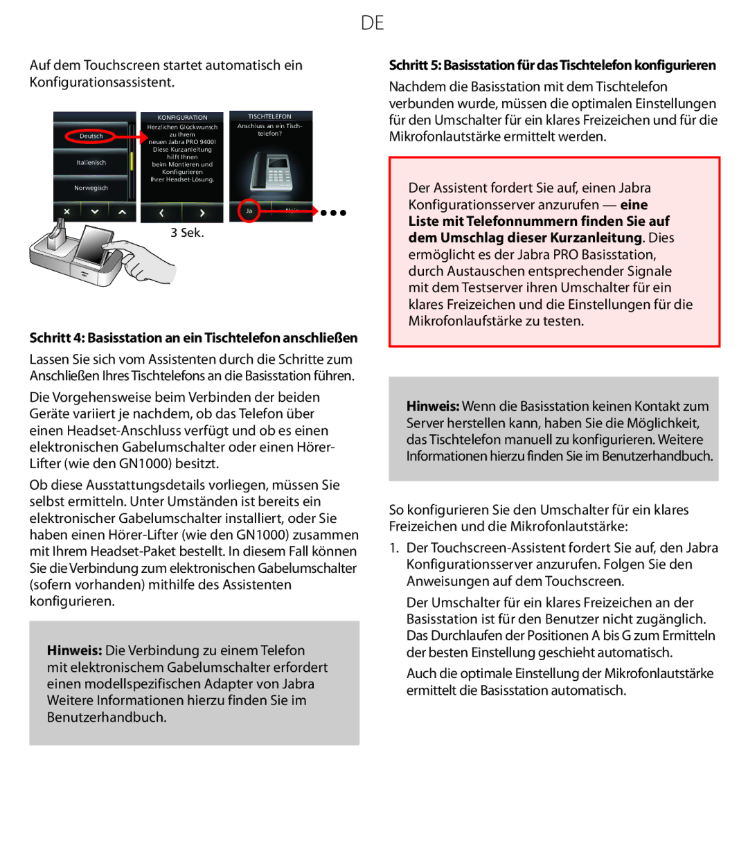 Jabra 9470 quick start Schritt 4 Basisstation an ein Tischtelefon anschließen 