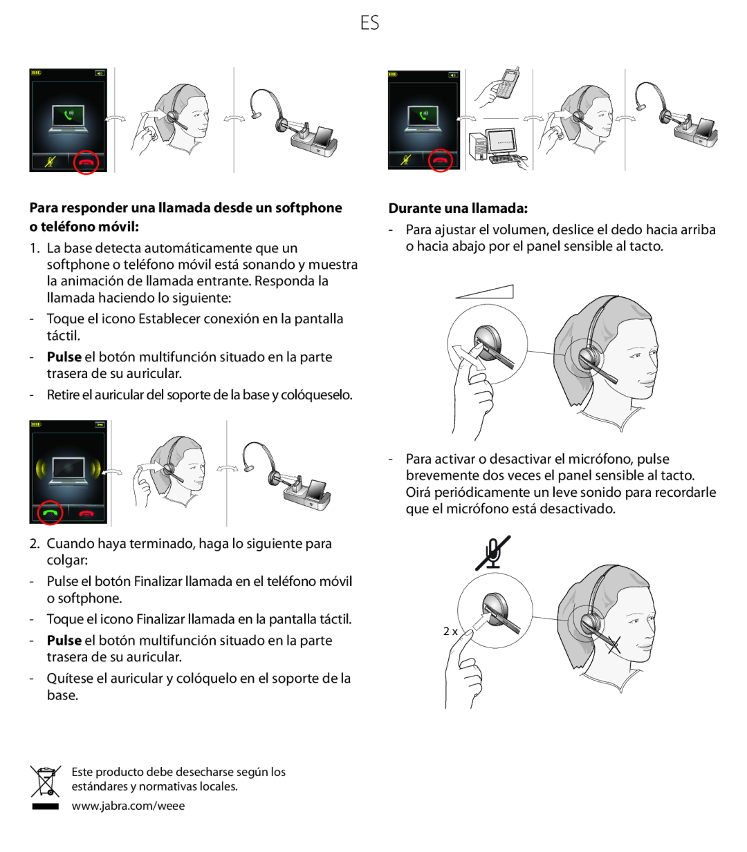 Jabra 9470 quick start Durante una llamada 