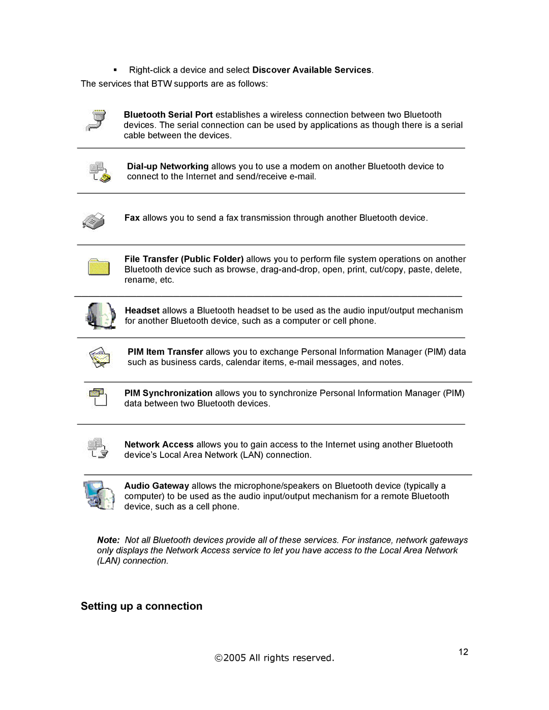 Jabra A320s user manual Setting up a connection 