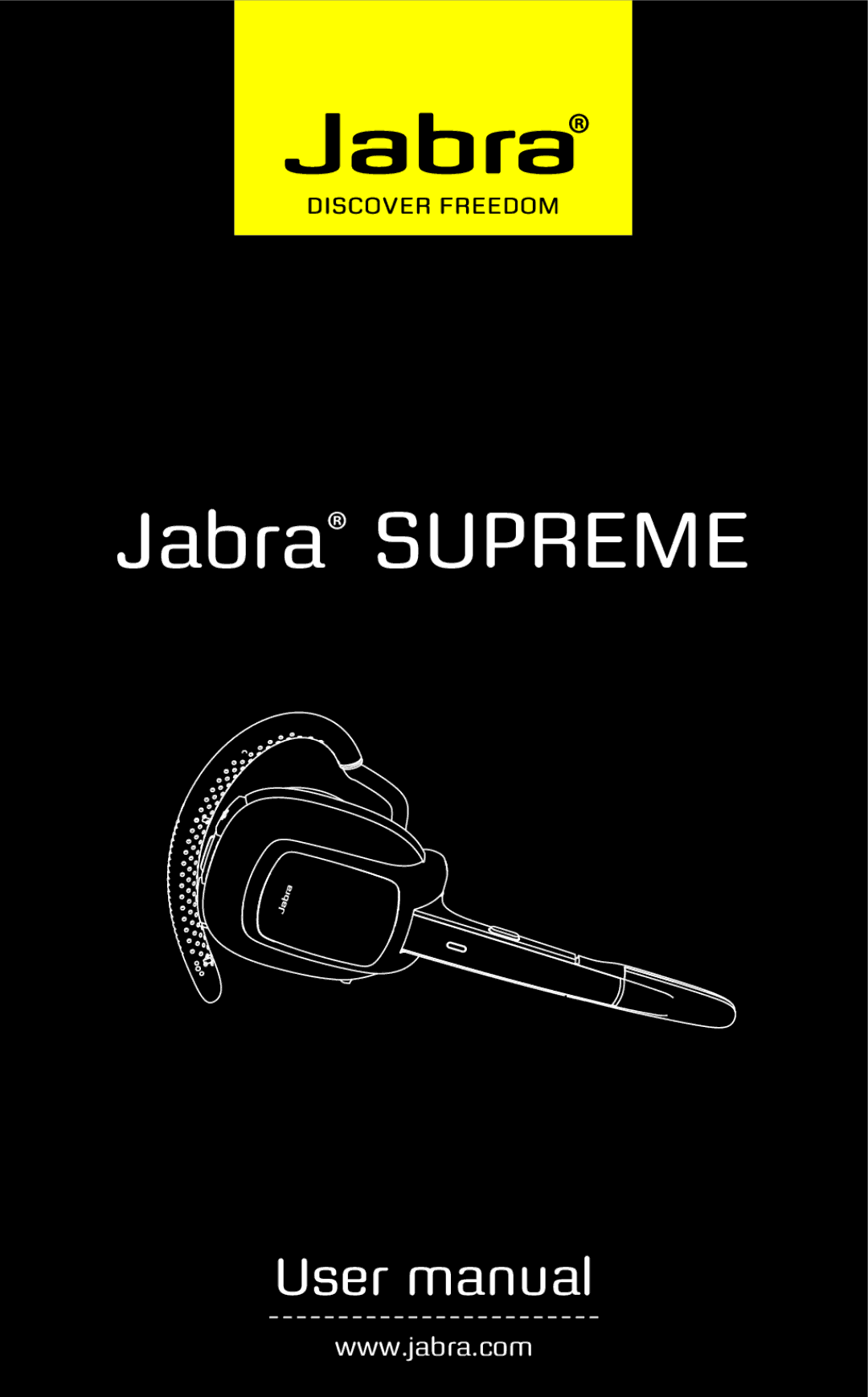 Jabra Bluetooth Headset user manual Jabra Supreme 