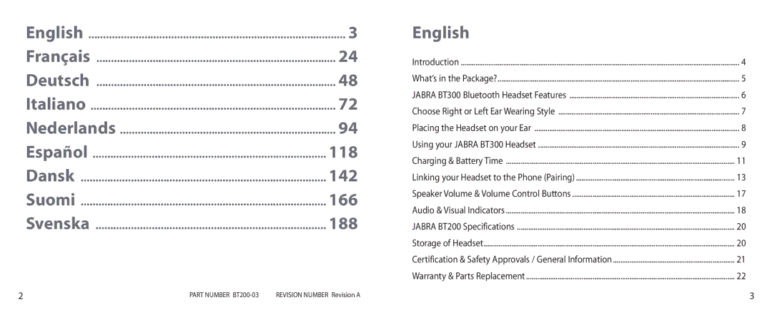 Jabra BT200 user manual English 