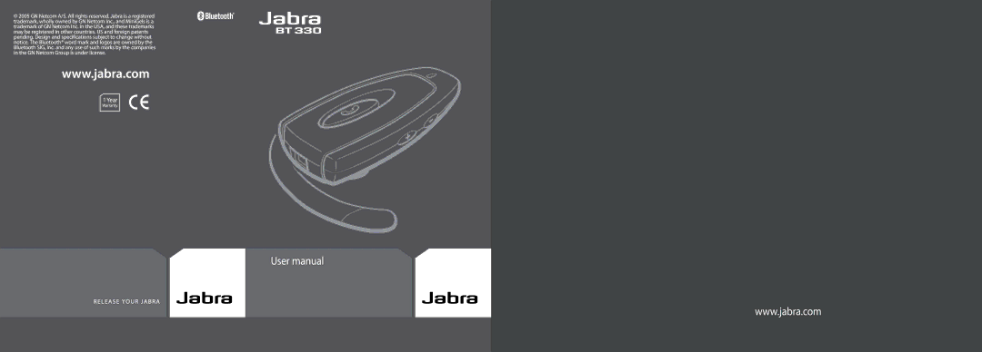 Jabra BT330 user manual 